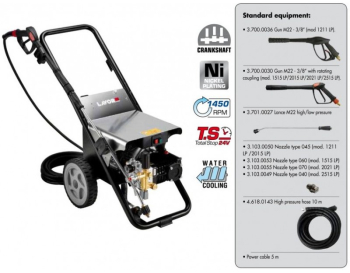 Masina de spalat cu presiune HCR 2015LP LAVOR apa rece debit 900 l/h presiune 200bar motor 7kW tensiune 400V