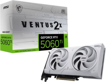 Placa video MSI GeForce RTX 5060 Ti VENTUS 2X OC WHITE PLUS 8GB GDDR7 128-bit DLSS 4.0 