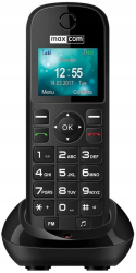 Telefon GSM Maxcom Comfort MM35D SE negru cu incarcator birou display 1.77