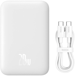 Power bank Baseus 6000mAh 20W MagSafe alb