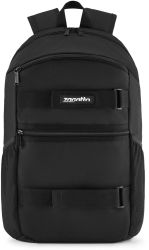 Rucsac skateboard Zagatto&reg Negru 30x18x46 cm 24L Compatibil laptop Impermeabil Elastice speciale pentru transportul skateboard 