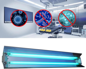 Lampa bactericida UVC orientabila 2x30W reflector rotire 140 grade sterilizare 