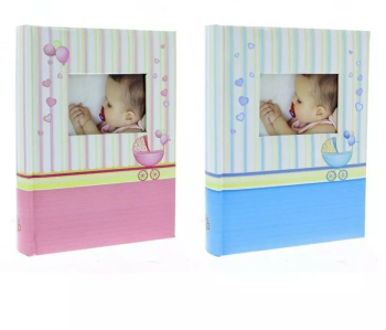 Album foto Baby Chart Book personalizabil 300 fotografii 10x15 cm spatiu notite pagini cartonate Roz 