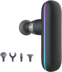 Aparat masaj profesional Tip pistol Recuperarea si tonifierea muschilor Anticelulitic Pentru zone musculare 4 capete Cu acumulator Ne 