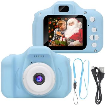 Camera Foto pentru Copii Dual Camera Digitala Foto Video 20Mp 1080p Video Suporta Card Multi Efecte Copii Jocuri Muzica AntiShock