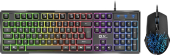Kit Genius Scorpion KM-GX3 - Tastatura RGB LED USB-A Black + Mouse Optic RGB LED USB-A Black 