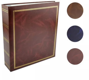 Album foto Classic 23x28 cm 50 pagini albe autoadezive tip caiet mecanic Maro 