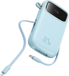 Acumulator Extern Lightning 2x Type-C USB 22.5W 20000mAh + Cablu Type-C 30cm G26 Policarbonat Baseus Qpow Pro+ P10055002313 00 G26 