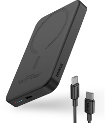 Acumulator Extern Type-C Incarcare Wireless 20W 5000mAh + Cablu Type-C 30cm G37 Silicon Baseus Mini P10022107113 00 G37 Silicon Bl 