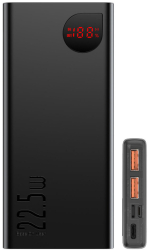 Baterie externa Powerbank cu afisaj digital BASEUS Adaman Metal 20000 mAh 22 5 W Negru 