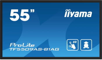 touchscreen Iiyama 54.6" IPS 8Ms Points 3840X2160 500 negru - imagine 1