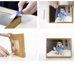 Rama foto magnetica A4 include hartie magnetica lemn Magic Dale 