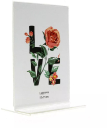 Rama foto plexiglas tip T format A4 portret transparent 