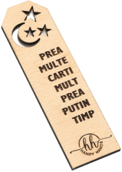 Set 10 bucati Semn de Carte din lemn HH9399 Personalizat 3.5x13 cm 