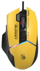 Mouse Optic A4Tech W95 Ultra Sports Lime RGB LED USB Yellow-Black 