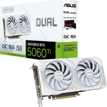Placa video ASUS GeForce RTX 5060 Ti Dual OC WHITE EDITION 8GB GDDR7 128-bit DLSS 4.0 