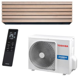 Aparat de aer conditionat Toshiba Daiseikai 10 Wood 9000 BTU Senzor de prezenta Mod Silentios Wi-Fi 