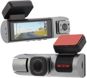 Camera Auto Dubla K12-2W Full HD Unghi 170 grade Conexiune Wi-Fi Ecran 3 17 inch G Senzor GPS Slot Card 