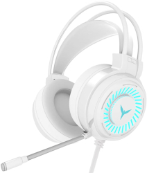 Casti gaming Skylaze G58 RGB sunet 7.1 surround HD difuzoare 50mm microfon ajustabil reducere zgomot compatibile PC PS4 PS5 XBOX Alb