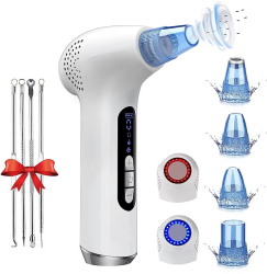 Aparat curatare in profunzime fata si puncte negre Profesional 5 in 1 functie Led cald si rece 5 viteze aspiratie puternica sebum incar 