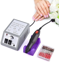 Pila electrica unghii 20.000 RPM 20W manichiura profesionala 6 capete slefuire directie dubla 