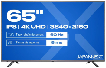 Monitor Japannext 65" IPS UHD (3840x2160) HDMI Boxe negru