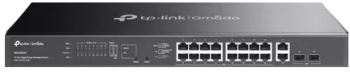 Switch 16 porturi PoE RJ45 Gigabit 2 x SFP 1G 2 x RJ45 1G Easy Managed 1U - TP-Link Omada ES220GMP
