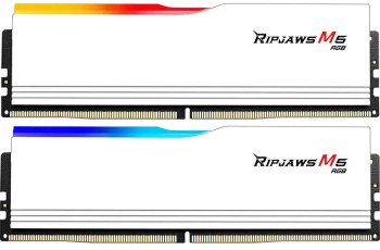 Kit Memorie G.Skill Ripjaws M5 RGB White Intel XMP 3.0 64GB, DDR5-5200MHz, CL40, Dual Channel 