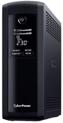 UPS 1200VA 720W CyberPower Line-interactive VP1200ELCD-FR cu management 5x Schuko 1x C14 USB Sealed Lead-acid 12 minute 50% sarcina LCD Tower