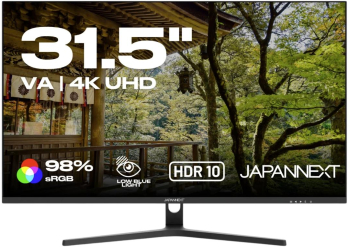 Monitor Japannext 31.5" VA UHD (3840x2160) HDMI DisplayPort Boxe negru