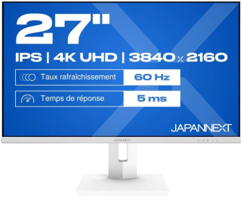 Japannext 27" IPS MonitorPS UHD (3840x2160) HDMI DisplayPort Boxe alb