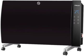 Convector electric Finlux FCH-3080 BGLS Wi-Fi Timer 24h Telecomanda Afisaj LED 2 trepte 25 m&sup2 2000 W Negru 