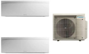 Aparat de aer conditionat multisplit Daikin Bluevolution cu doua unitati interne Emura White 7000 si 9000 BTU Unitate Externa 14000 BTU 