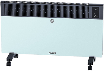 Convector electric Finlux FCH-3090 WGLS Wi-Fi Telecomanda IP24 Afisaj LED 2 trepte 25 m&sup2 2000 W Alb 