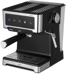 Espressor manual Samus Espressia 20 1150W Ecran IMD integrat 20 bari 3 opțiuni Rezervor apa 1.8 l Spumare cu abur Negru Inox