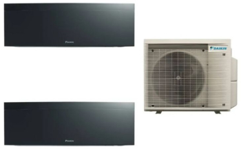 Aparat de aer conditionat multisplit Daikin Bluevolution cu doua unitati interne Emura 9000 si 12000 BTU Black Unitate Externa 18000 BTU 