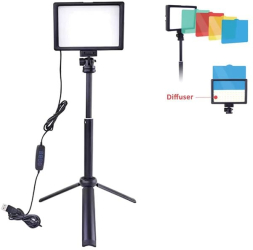 Proiector LED USB cu Trepied & 4 Filtre Colorate 19x2x13cm 