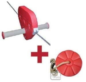 Tiroliana PARA rosie + Leagan Monkey Rosu pentru tiroliana