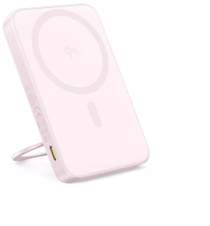 Baterie externa Baseus PicoGo Qi2 Magnetic 5000mAh 20W cu cablu USB-C 30cm inclus Roz 