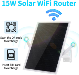 Panou Solar Router 4G pentru Camere de Supraveghere W3EU cu 2 Antene accesorii retea