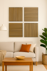 Set 4 buc Panou riflat acustic nuc UnicSpot 60x60x2.1 cm 