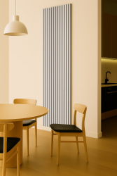 Panou riflat acustic alb fetru gri UnicSpot 240x60x2.1 cm 