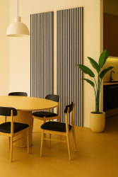 Panou riflat acustic alb UnicSpot 240x60x2.1 cm 