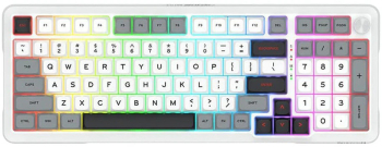 Tastatura gaming mecanica wireless/bluetooth/cu fir Redragon Bragi PRO iluminare RGB switch-uri liniare Redragon gri Alb/Gri