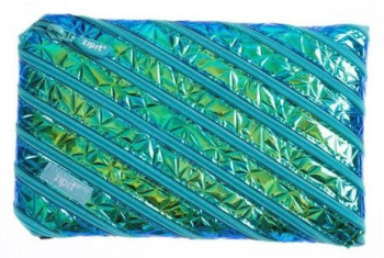 Penar Cu Fermoar Zipit Metallic Jumbo - Turcoaz