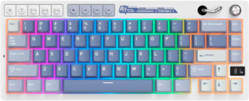Tastatura Royal Kludge RK-M65 Cream switch RGB LED USB/ USB Wireless/Bluetooth Ocean Blue 