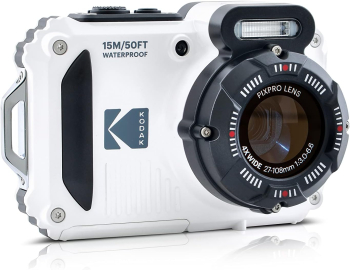 Aparat foto digital Kodak Pixpro WPZ2 rezistent la apa praf rezistent la socuri alb 