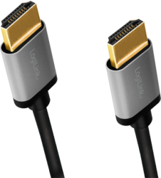 CABLU video Logilink HDMI T la HDMI T 2.0 1m conectori auriti rezoluție maximă 4K 3840 x 2160 la 60 Hz aluminiu triplu ecranaj