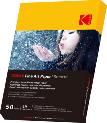 Hartie foto Kodak Fine Art Paper Smooth 230g/ m&sup2 10x15cm x50 