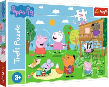 Puzzle trefl 24 maxi peppa pig distractia din iarba